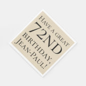 プレーン72番誕生日紙ナプキンス スタンダードランチョンナプキン (角)