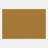 プレーン ウォーム アンバー ゴールド カラー シェード トーン 3 ラッピングペーパーシート (正面2)