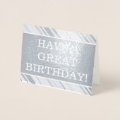 プレーン、カスタム誕生日の「HAVE A」カー素晴らしド 箔カード (正面)