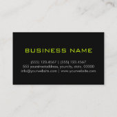 プレーン・グリーンとブラックエレガントプロフェッショナルモダン 名刺 (裏面)