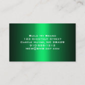 プレーン・グリーンモダンプロフェッショナル・ビジネス・カード 名刺 (裏面)