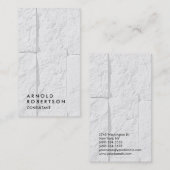 プレーン・グレーの壁コンモダンサルタントビジネス・カード 名刺 (正面/裏面)