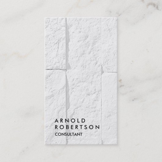プレーン・グレーの壁コンモダンサルタントビジネス・カード 名刺 (正面)