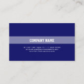 プレーン、シンプルエレガント、ブルーの名刺。 名刺 (裏面)