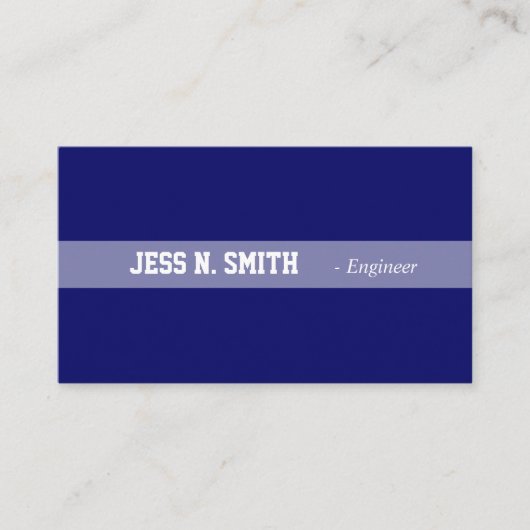 プレーン、シンプルエレガント、ブルーの名刺。 名刺 (正面)