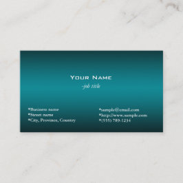 プレーン、シンプルダーク輝くブルー 名刺