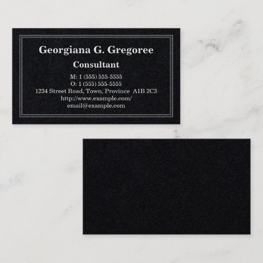 プレーン、シンプルビジネス、ミニマル名刺 名刺 (正面/裏面)