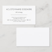 プレーン、シンプルプロフェッショナル、法律ビジネスカード 名刺 (正面/裏面)