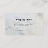 プレーン、シンプル、エレガントマーブルの名刺。 名刺 (裏面)