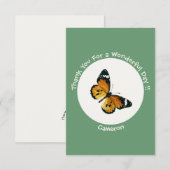 プレーン・タイガー/アフリカ・クイーン・バタフライ・パーティー サンキューカード (正面/裏面)