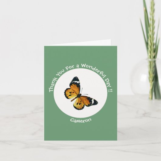 プレーン・タイガー/アフリカ・クイーン・バタフライ・パーティー サンキューカード (正面)