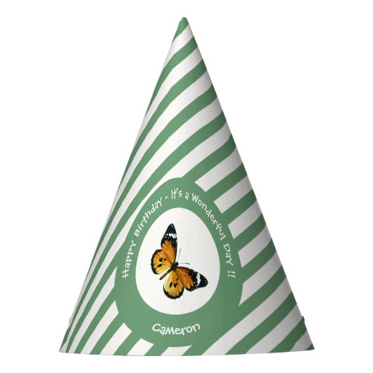 プレーン・タイガー/アフリカ・クイーン・バタフライ・パーティー パーティーハット (正面)