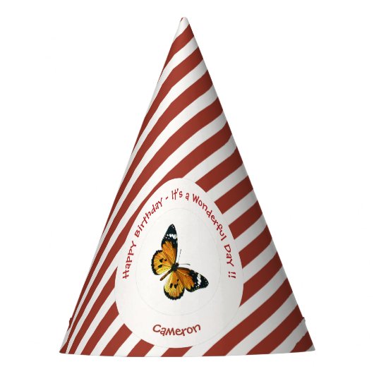 プレーン・タイガー/アフリカ・クイーン・バタフライ・パーティー パーティーハット (正面)
