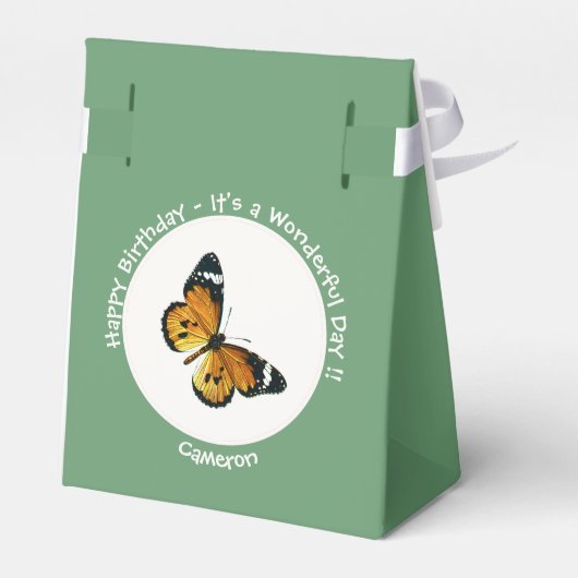 プレーン・タイガー/アフリカ・クイーン・バタフライ・パーティー フェイバーボックス (裏面サイド)