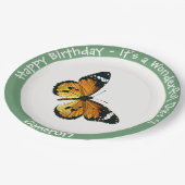 プレーン・タイガー/アフリカ・クイーン・バタフライ・パーティー ペーパープレート (アングル)