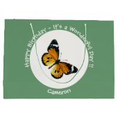 プレーン・タイガー/アフリカ・クイーン・バタフライ・パーティー ラージペーパーバッグ (裏面)