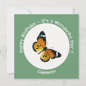 プレーン・タイガー/アフリカ・クイーン・バタフライ・パーティー 招待状 (正面)