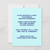 プレーン テイルズ & トレイル パーティー ご招待 簡単にカスタマイズ 招待状 (裏面)