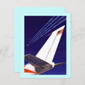 プレーン テイルズ & トレイル パーティー ご招待 簡単にカスタマイズ 招待状 (正面/裏面)