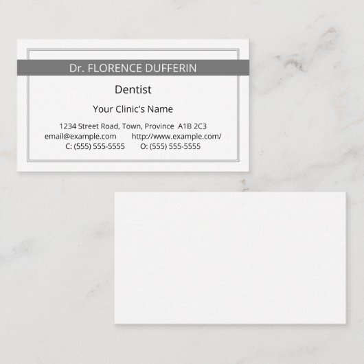 プレーン&ハンブルメディカルプロフェッショナル名刺 名刺 (正面/裏面)