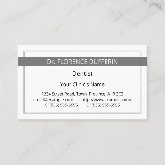 プレーン&ハンブルメディカルプロフェッショナル名刺 名刺 (正面)