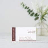 プレーン・ブラウン航空宇宙エンジニア・ビジネス・カード 名刺 (スタンド正面)