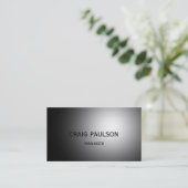 プレーン・ブラックシンプル・マネージャーのビジネス・カード 名刺 (スタンド正面)