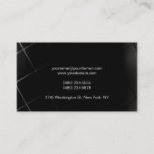 プレーン・ブラック・グレーのビジネス・カード 名刺 (裏面)