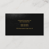 プレーン・ブラック・グレーのビジネス・カード 名刺 (裏面)