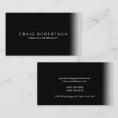 プレーン・ブラック・グレーのビジネス・カード 名刺 (正面/裏面)