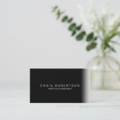 プレーン・ブラック・グレーのビジネス・カード 名刺 (スタンド正面)