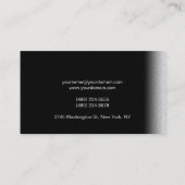 プレーン・ブラック・グレーのビジネス・カード 名刺 (裏面)