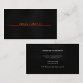 プレーン・ブラック・グレーのビジネス・カード 名刺 (正面/裏面)