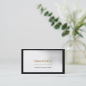 プレーン・ブラック・グレーのビジネス・カード 名刺 (スタンド正面)