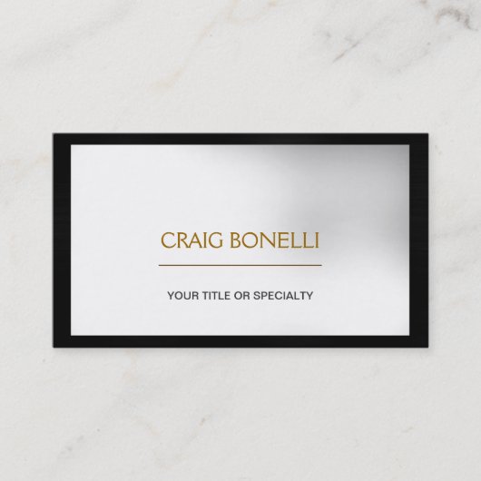 プレーン・ブラック・グレーのビジネス・カード 名刺 (正面)