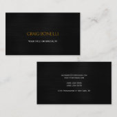 プレーン・ブラック・グレーのビジネス・カード 名刺 (正面/裏面)