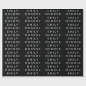 プレーン ブラック＆ホワイト モダン ミニマル ラッピングペーパー (フラット)