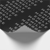 プレーン ブラック＆ホワイト モダン ミニマル ラッピングペーパー (角)