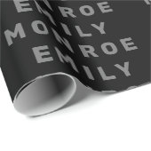 プレーン ブラック＆ホワイト モダン ミニマル ラッピングペーパー (ロールコーナー)