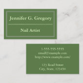 プレーン&プロフェッショナルネイルアーティスト名刺 名刺 (正面/裏面)
