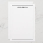 プレーン ミニマル プロフェッショナル モダン 便箋 (正面/裏面)