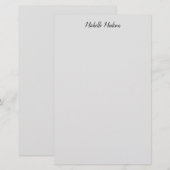プレーン ミニマル モダン 手書き カリグラフィー 便箋 (正面/裏面)
