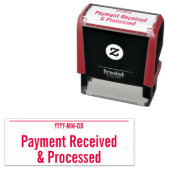 プレーン「支払い受領および処理」ゴム印 セルフインキングスタンプ (インサイチュ)