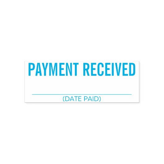 プレーン"支払い受領"ゴム印 セルフインキングスタンプ (デザイン)