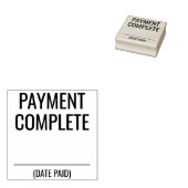 プレーン"支払い完了"ゴム印 ラバースタンプ (押印)