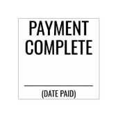 プレーン"支払い完了"ゴム印 ラバースタンプ (インプリント)
