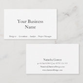 プレーン、汎用、およびシンプルホワイトの名刺 名刺 (正面/裏面)