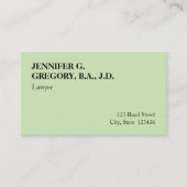 プレーン、謙虚、およびミニマル名刺 名刺 (正面)