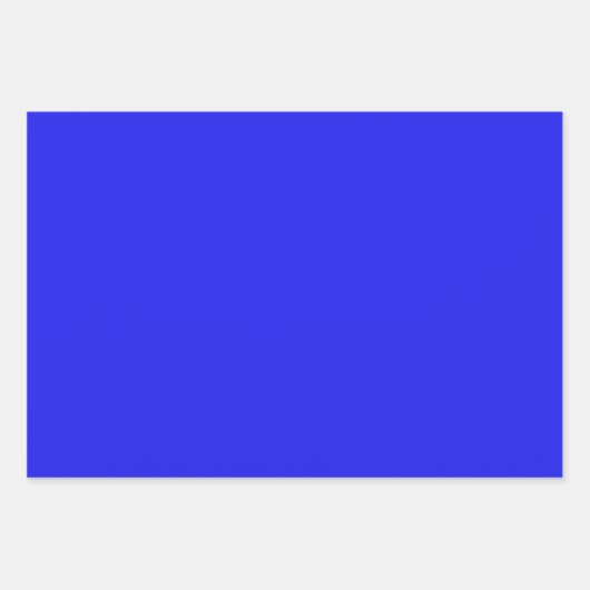 プレーンBluebonnet色相ピクトンブルーシェード3トーン ラッピングペーパーシート (正面)