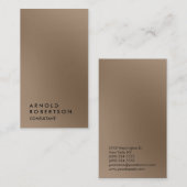 プレーンBrownyコンサルテモダンント名刺 名刺 (正面/裏面)